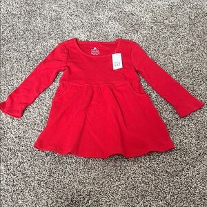 GAP Vibrant Red Long Sleeve Dress